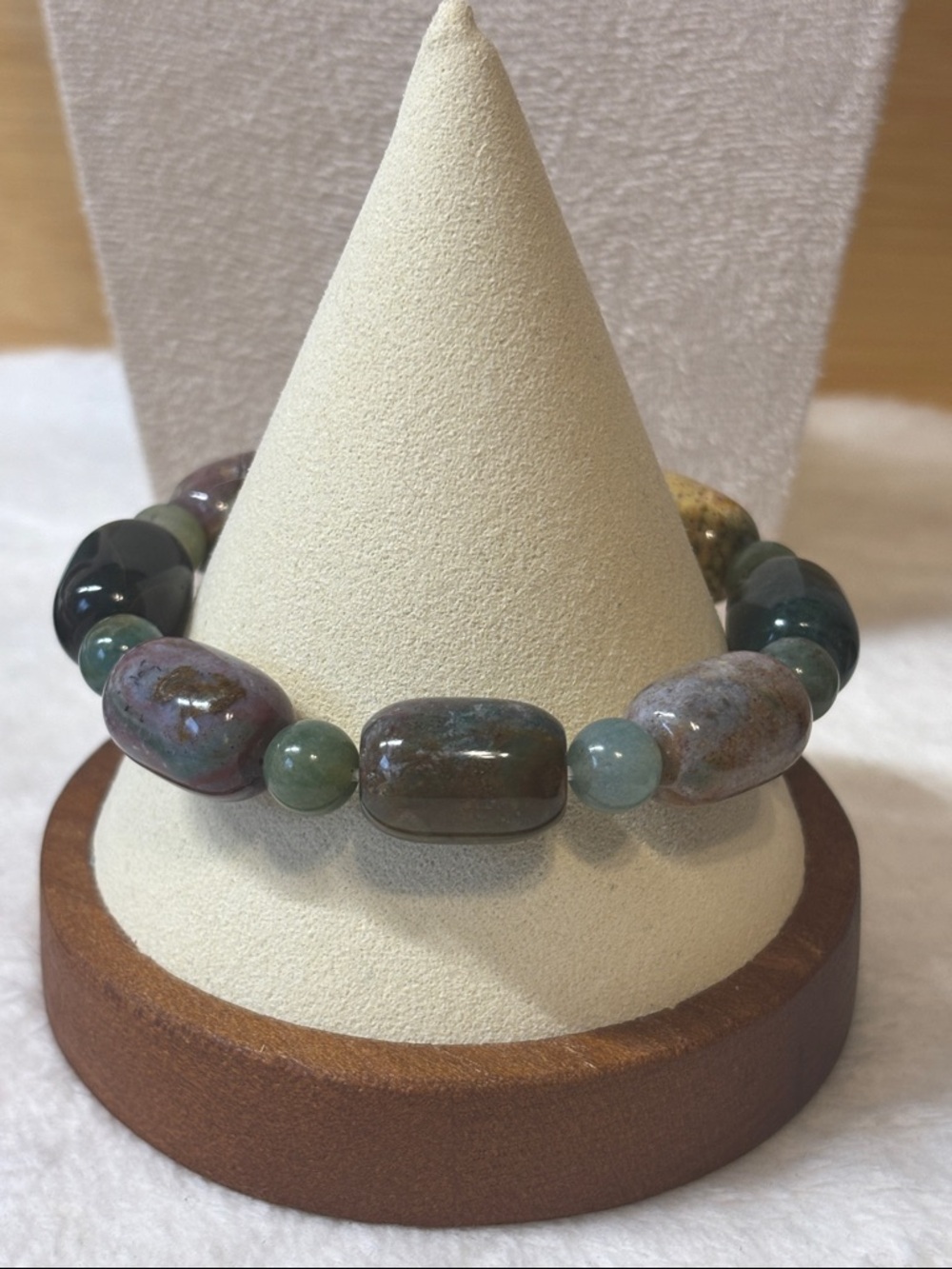 13mm Genuine Ocean Jasper Gemstone Bracelet